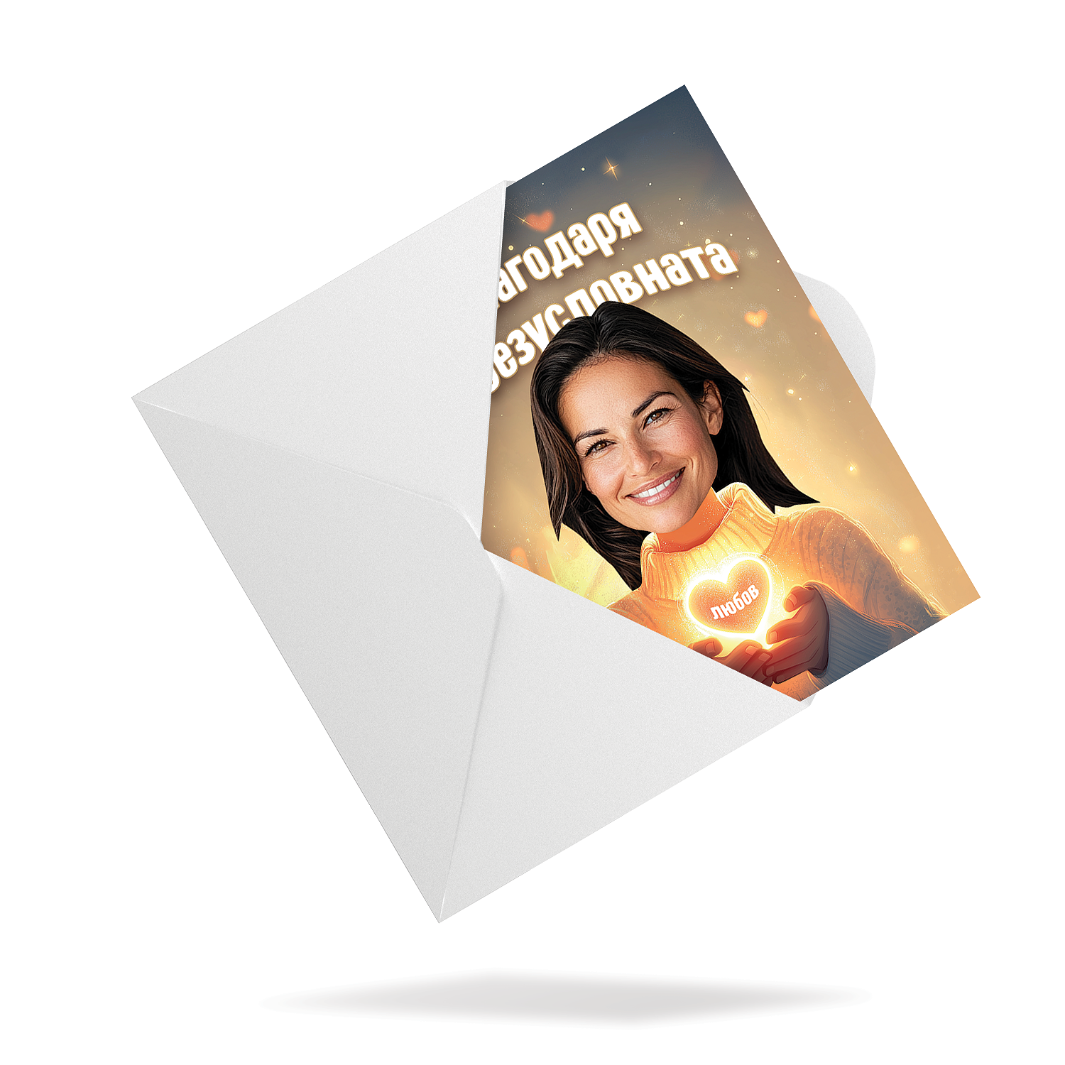 Јас Сум Твојот Таен Дедо Мраз! - Картичка со лице