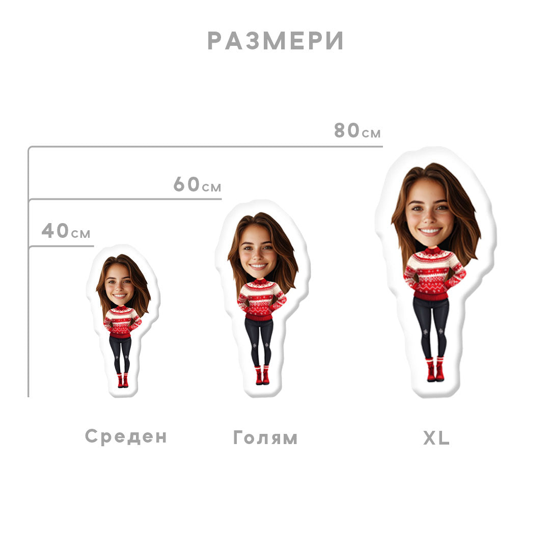 Personalizirana Blazina z Obrazom "Udoben Božični Pulover"