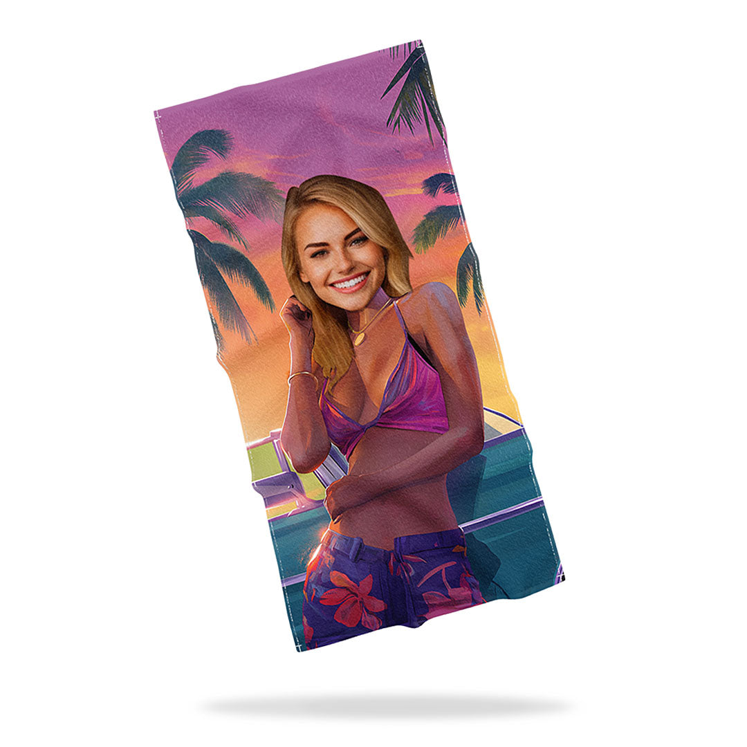 Personalizovaný Ručník s Obličejem "Miami"