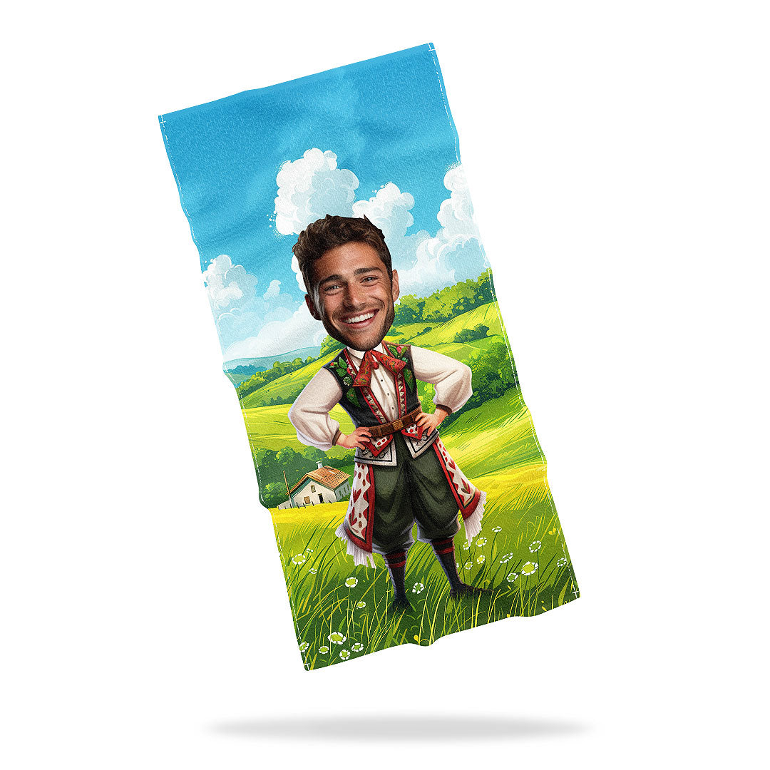 Personalizovaný Ručník s Obličejem "Bulharský Kroje"