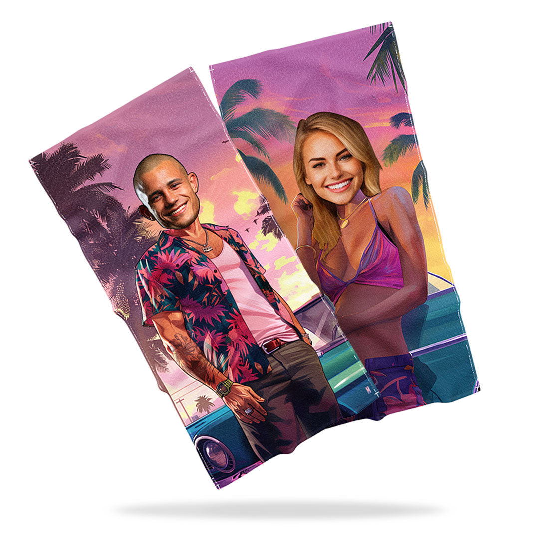 Személyre szabott törölköző "Miami"