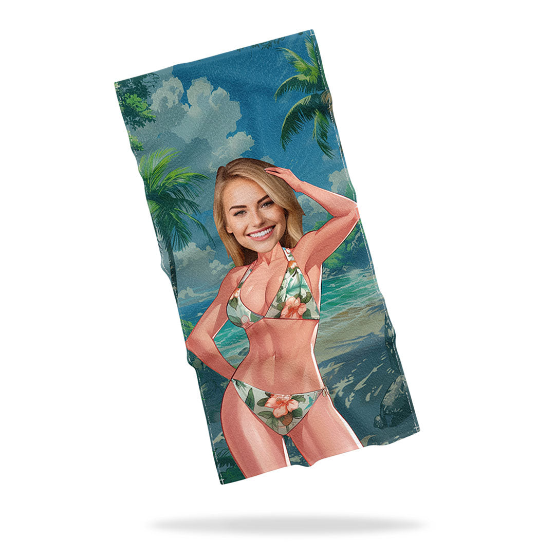 Personalizovaný Ručník s Obličejem "Modelka"