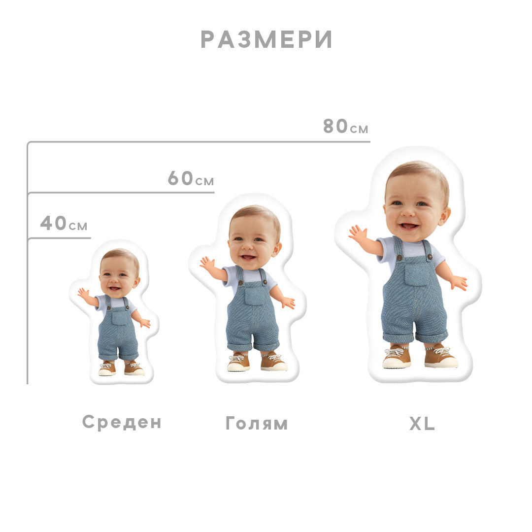 Персонализирана Възглавничка с Лице "Малкият фермер"