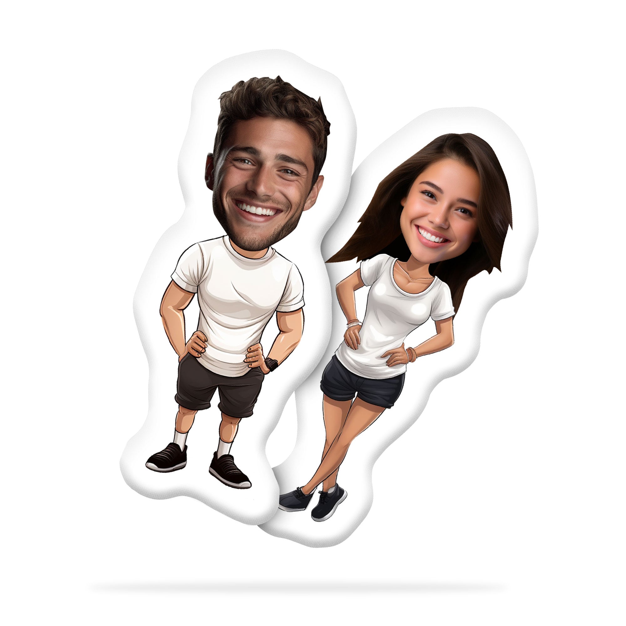 Personalizirana Blazina z Obrazom "Običajen Fant" in "Običajno Dekle"