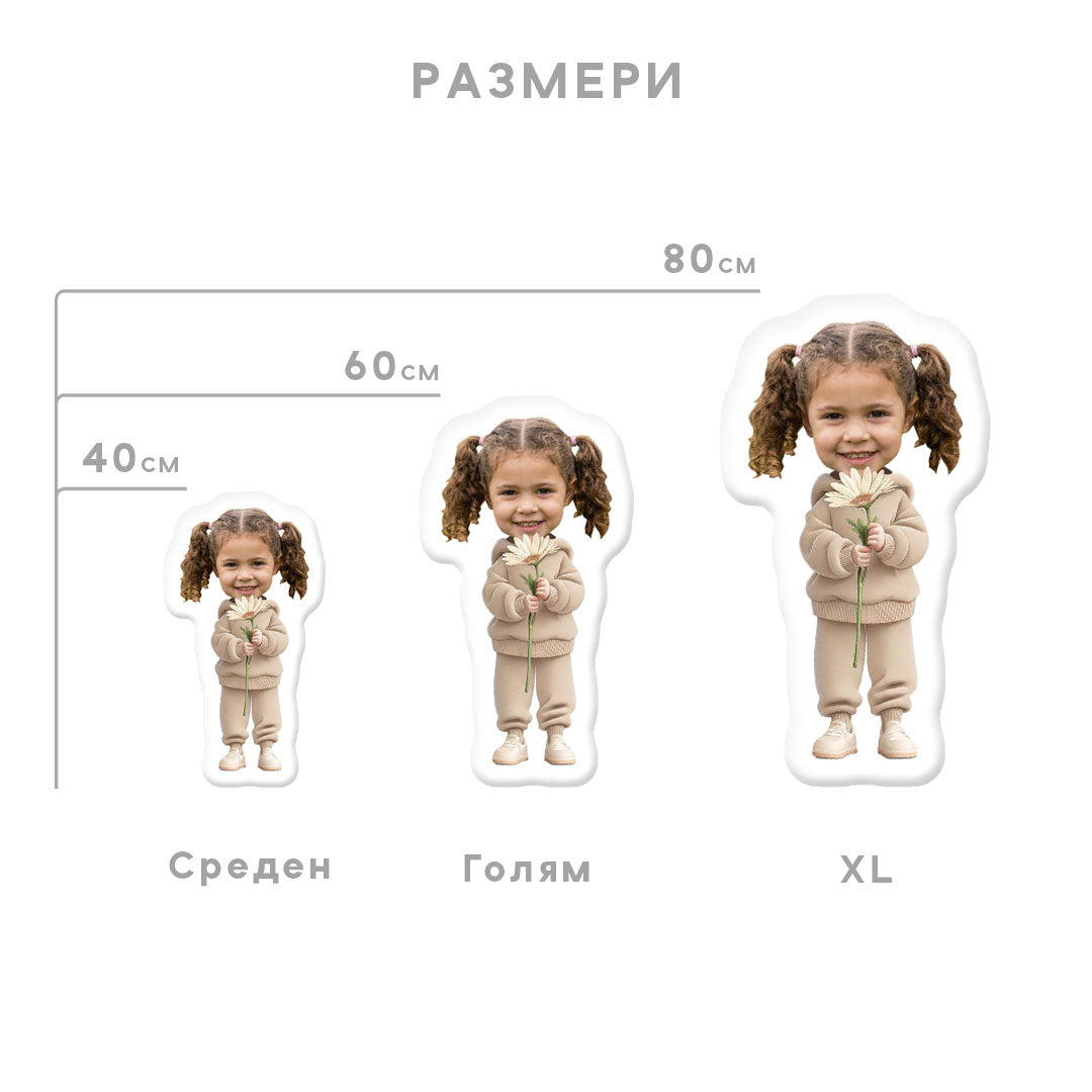 Персонализирана Възглавничка с Лице "Малка сладурана"