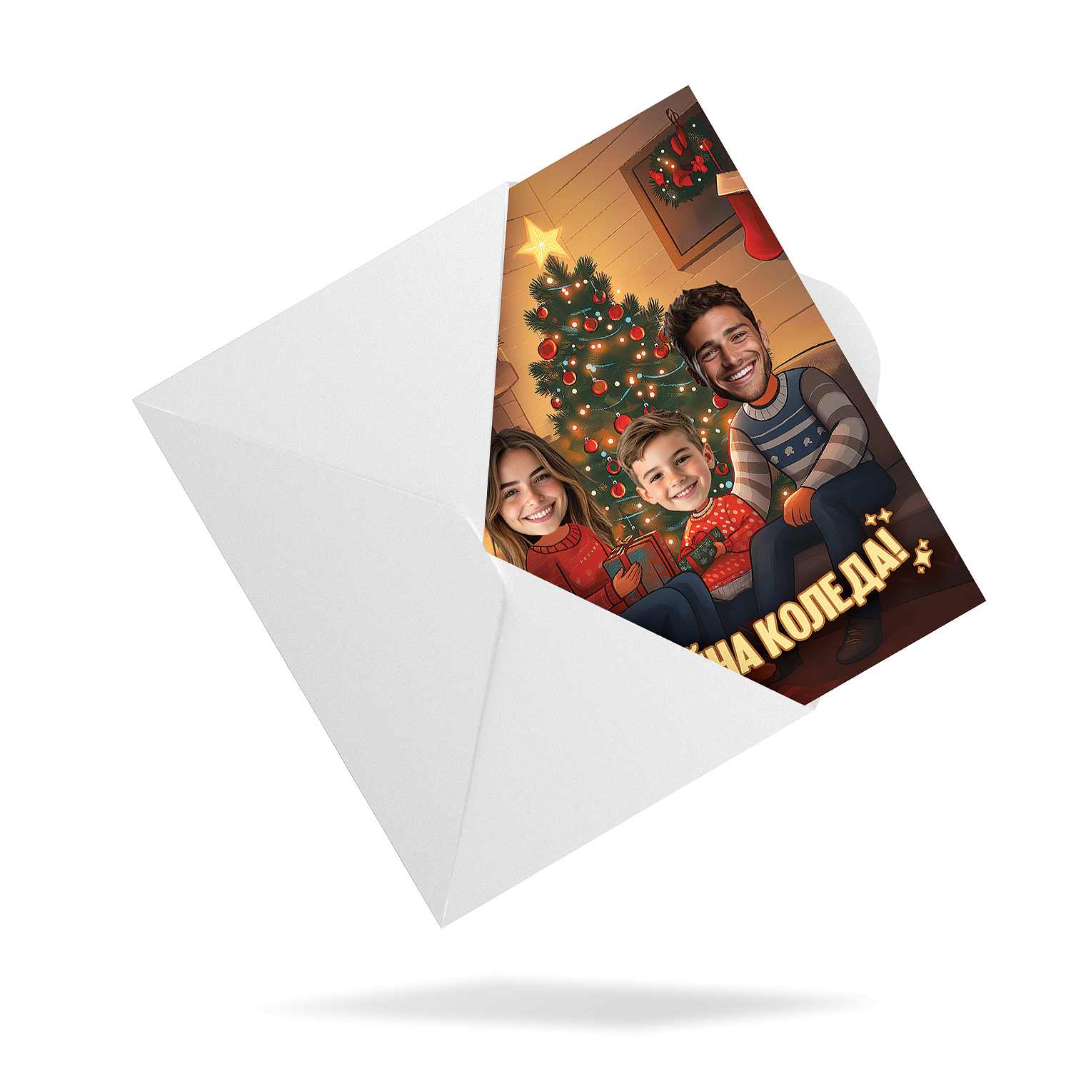 I Am Your Secret Santa! - Card with a Face