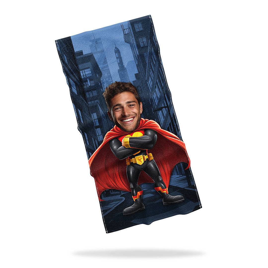 Personalized Face Towel 'Superhero'