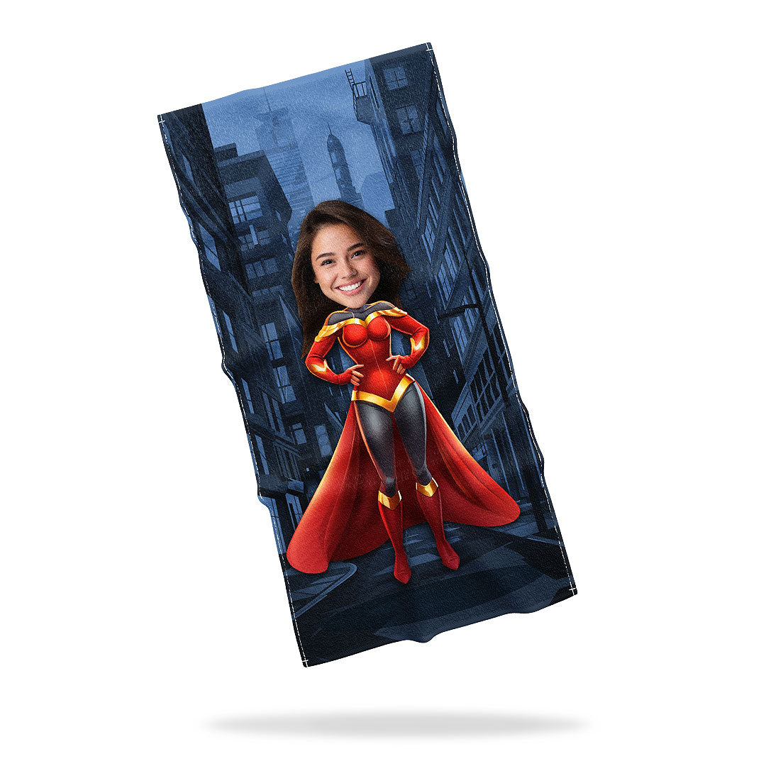 Personalized Face Towel 'Superhero'