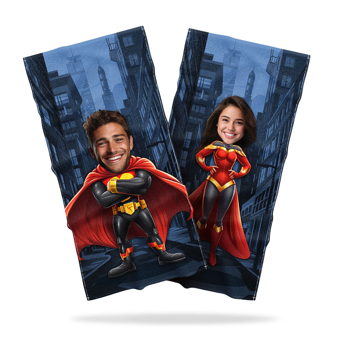 Personalized Face Towel 'Superhero'