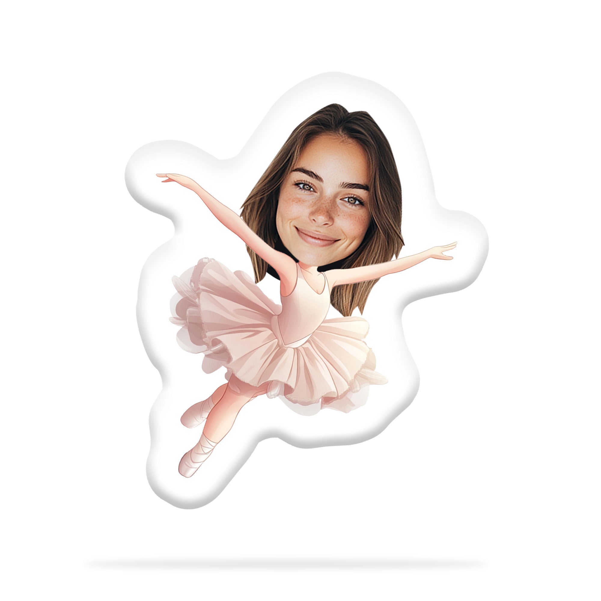 Personalized Pillow with Face 'Ballerina'