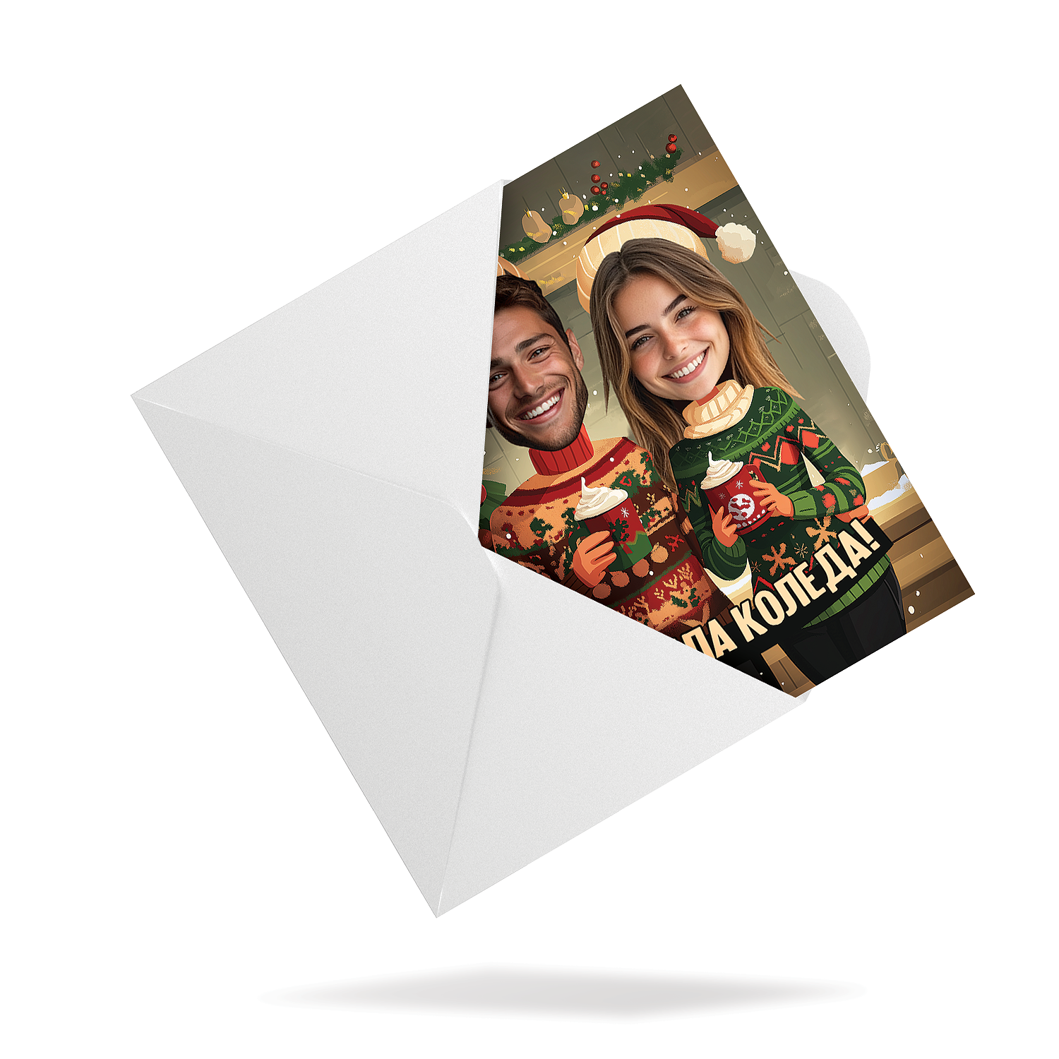 Christmas Without Me is Like a Tree Without Lights! - Card with Face