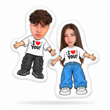 Персонализирана Възглавничка с Лице "I Love You"