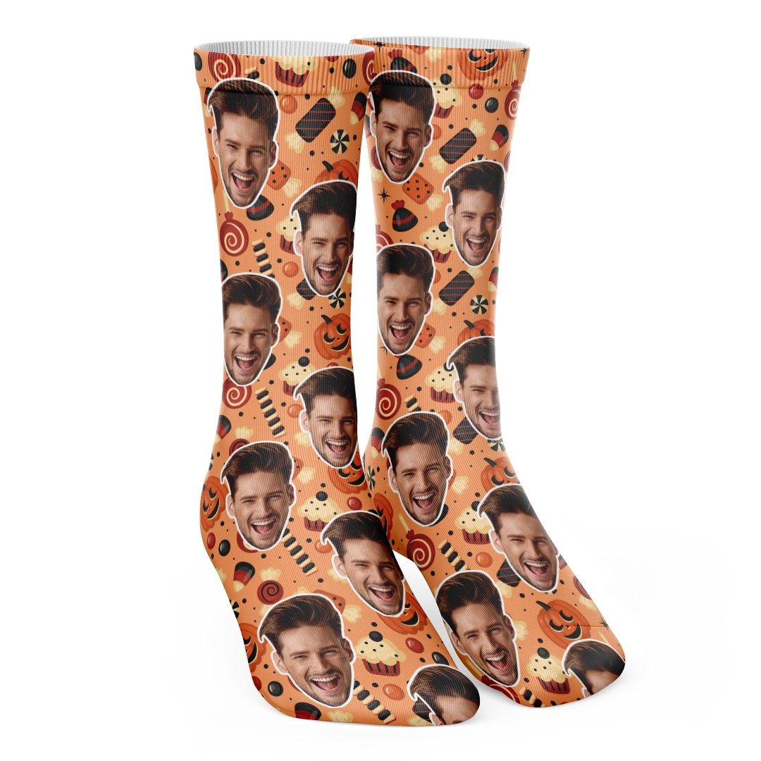 Добави Персонализирани Хелоуин Чорапи - My Face On Sox
