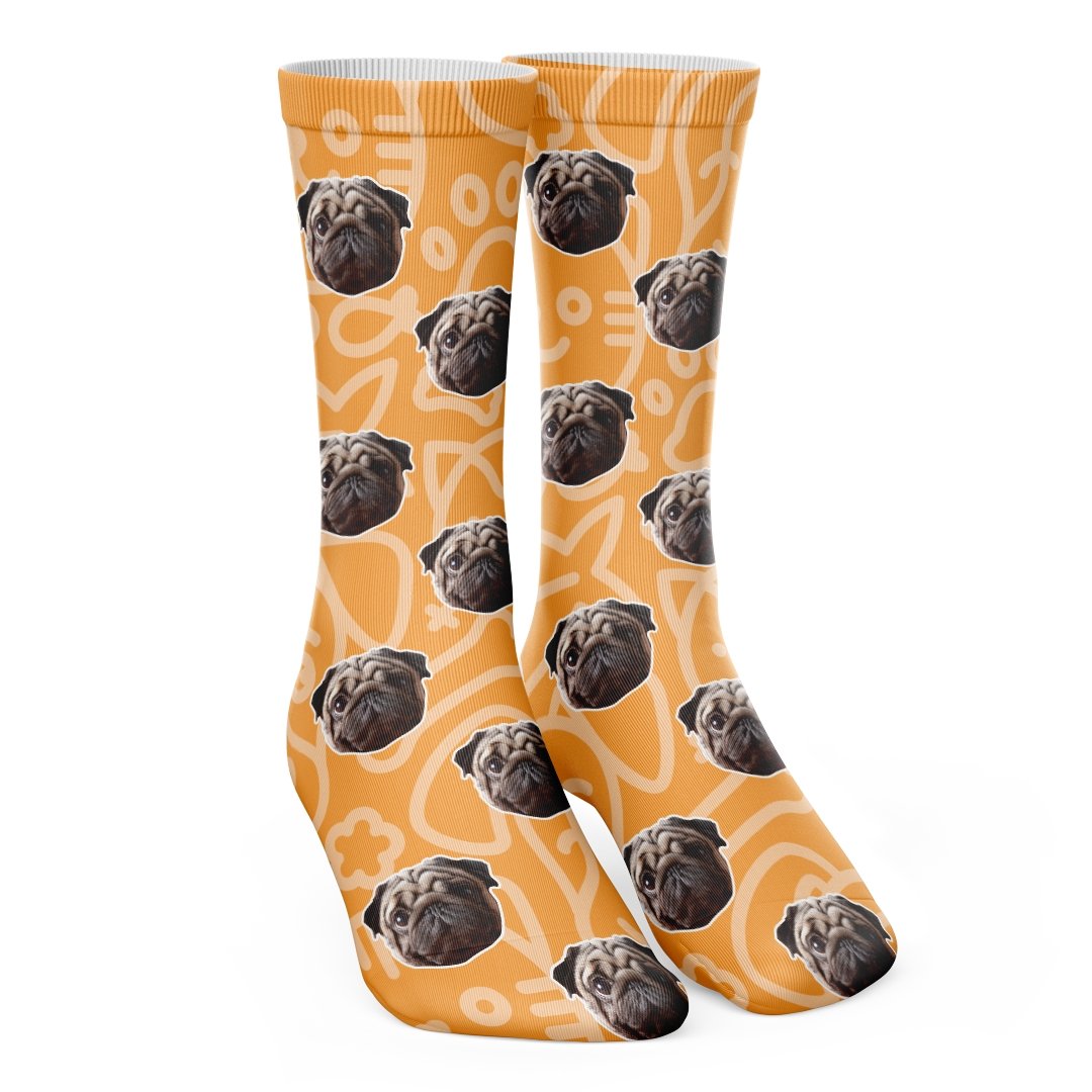 Добави Персонализирани Кучешки Чорапи - My Face On Sox