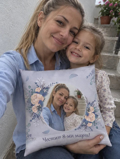 Примерна персонализация: Персонализирани Възглавнички с Цветя — 2